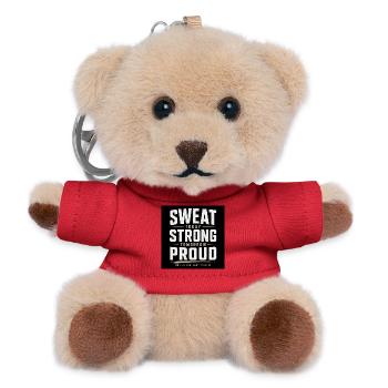 Schwitz Heute Stark, Morgen Stolz - Teddy Schlüsselanhänger - Rot - Vorne