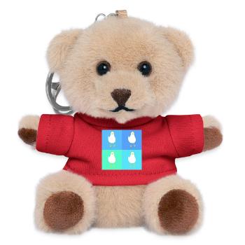 MeinsMeinsMeins - blaues Möwen Pop up - Teddy Schlüsselanhänger - Rot - Vorne