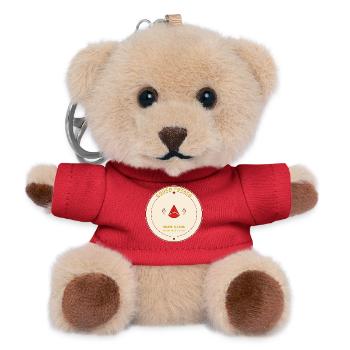 Couch Potato Run Club Badge - Teddy Keyring - red - Front