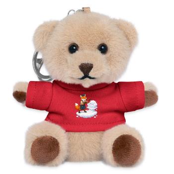 Fuchs Wolkenbildhauer formt weiches Wolkensofa - Teddy Schlüsselanhänger - Rot - Vorne