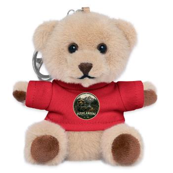 Overlanding Vintage Adventure Graphic - Teddy Keyring - red - Front