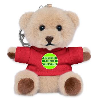 My Purpose Is Greater Than My Pain Meaning Quote Logo - Teddy Keyring - red - Front