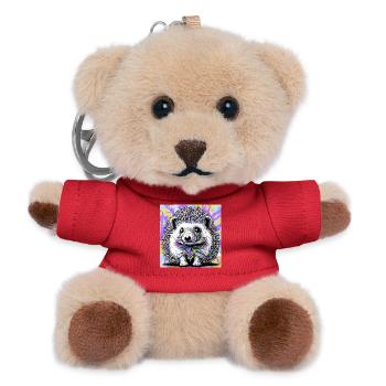 hedgehog - Teddy Keyring - red - Front