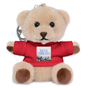 Jesus Is Coming Back Urban Skyline Typography Grap - Teddy Keyring - red - Front