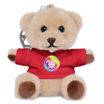 Rainbow Turtle Mandala Ocean Circle - Teddy Keyring - red - Front