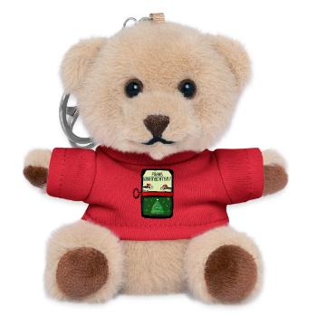 Frohe Weihnachten Fische - Teddy Schlüsselanhänger - Rot - Vorne