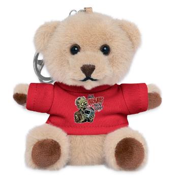 Zombie KI Halloween - Teddy Schlüsselanhänger - Rot - Vorne