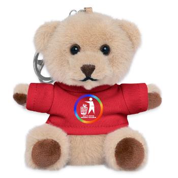 Gegen Rechts - Halte deine Umwelt sauber - FCK NZS - Teddy Schlüsselanhänger - Rot - Vorne