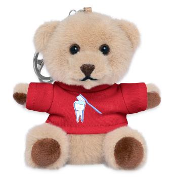 Zahnputz Helden Design - Teddy Schlüsselanhänger - Rot - Vorne