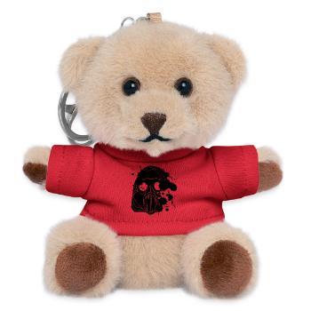 Verunreinigung (schwarz) - Teddy Schlüsselanhänger - Rot - Vorne
