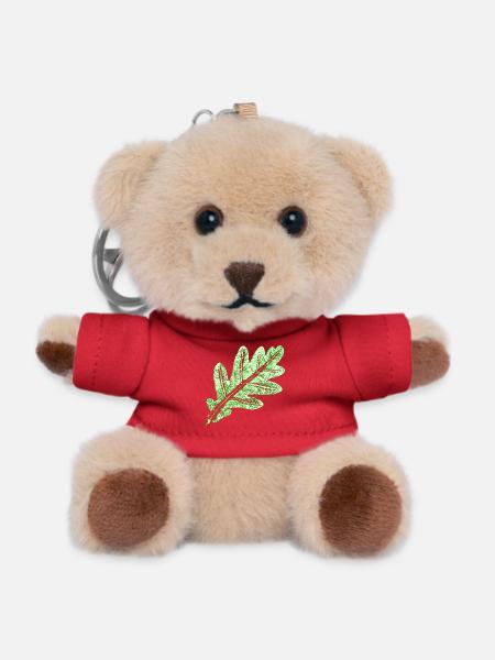 Eichenblatt / Blätter Botanik & Natur Design - Teddy Schlüsselanhänger - Rot