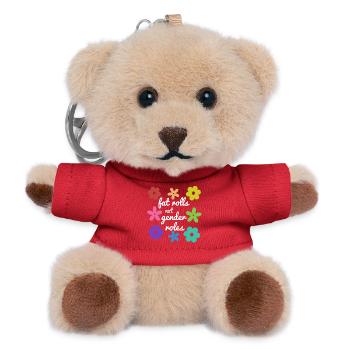 Fat Rolls, keine Geschlechterrollen (weiß) - Teddy Schlüsselanhänger - Rot - Vorne