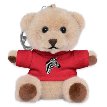 A zebra's head - Teddy Keyring - red - Front