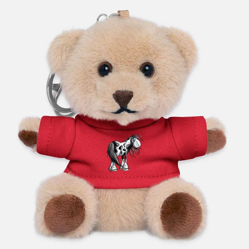 Niedlicher Irish Tinker - Teddy Schlüsselanhänger - Rot