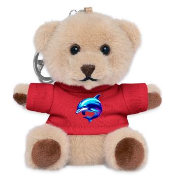 Dolphin - Teddy Keyring - red - Front