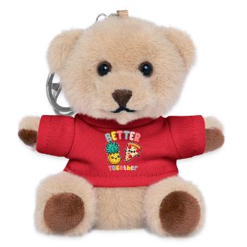 Better Together Ananas Pizza Kawaii - Porte-clés ourson - rouge - Devant