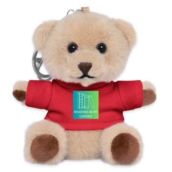 Reading is my cardio - Teddy Keyring - red - Front