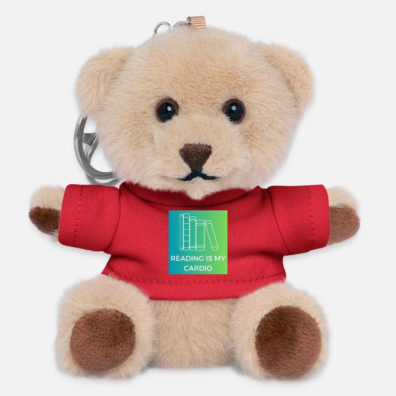 Reading is my cardio - Teddy Keyring - red