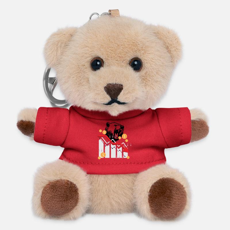 Bear market - Teddy Keyring - red