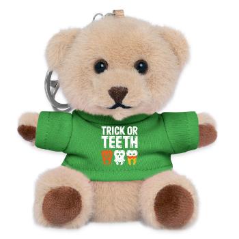 Trick or Teeth Halloween Tee - Teddy Keyring - green - Front
