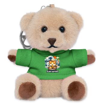 Ramen Neko Great Wave - Teddy Keyring - green - Front