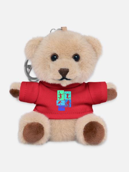 badminton - Teddy Schlüsselanhänger - Rot