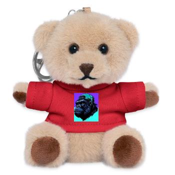 Gorilla - Teddy Schlüsselanhänger - Rot - Vorne