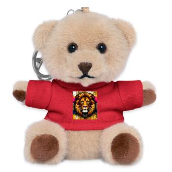 Löwe - Teddy Schlüsselanhänger - Rot - Vorne