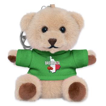 Basilikata Italien Retro Region Landkarte Souvenir - Teddy Schlüsselanhänger - Grün - Vorne