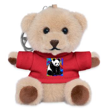 Panda - Teddy Schlüsselanhänger - Rot - Vorne
