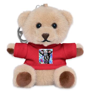 Elefant - Teddy Schlüsselanhänger - Rot - Vorne