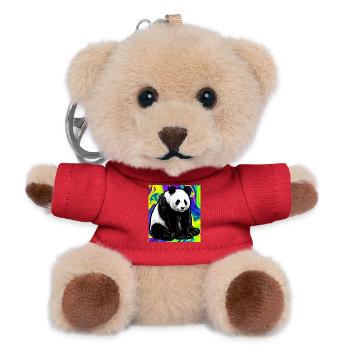 Panda - Teddy Schlüsselanhänger - Rot - Vorne