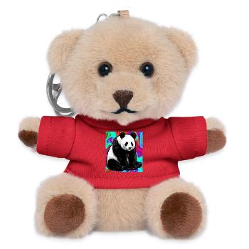 Panda - Teddy Schlüsselanhänger - Rot - Vorne