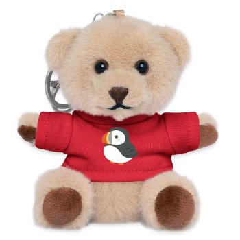 Dicker Puffin-Anhänger - Teddy Schlüsselanhänger - Rot - Vorne