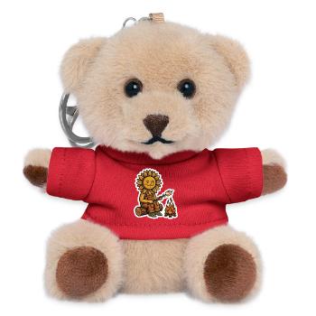 Sonnenblume Lagerfeuer Marshmallow - Teddy Schlüsselanhänger - Rot - Vorne