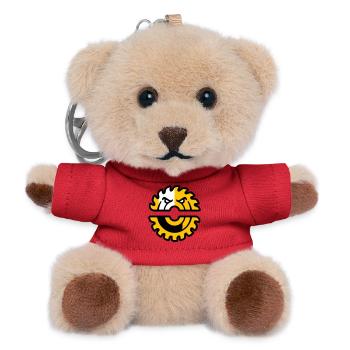 Circular Saw Mascot Logo - Teddy Keyring - red - Front