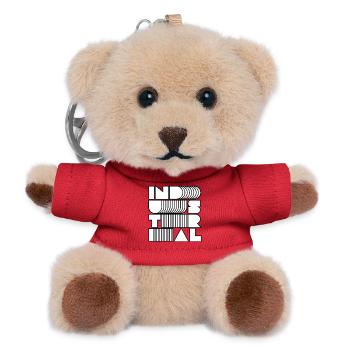Industrielle Op-Art-Buchstaben - Teddy Schlüsselanhänger - Rot - Vorne
