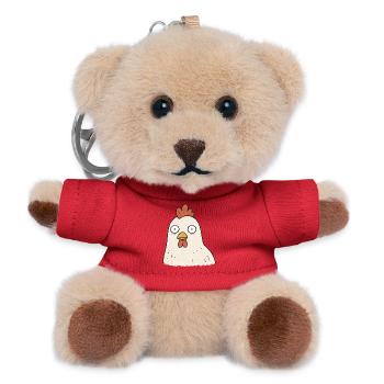 TINY ACTIVISTS | Chicken - Teddy Keyring - red - Front