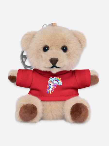 Erste Klasse Einhorn - Teddy Schlüsselanhänger - Rot