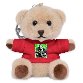 Gorilla - Teddy Schlüsselanhänger - Rot - Vorne