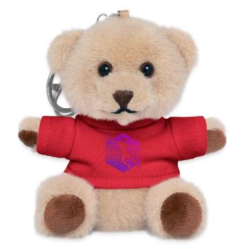 Faustballspielen Geschenkidee für ein Ballsportler - Teddy Schlüsselanhänger - Rot - Vorne