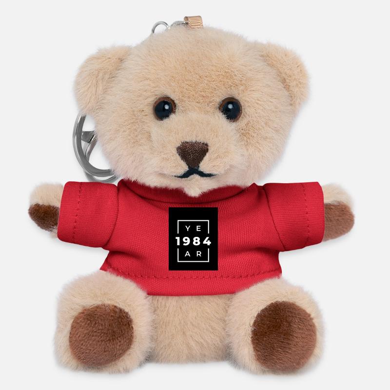 Design Numérique Année 1984 Rétro Moderne - Porte-clés ourson - rouge