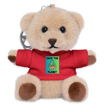 PLANET. EARTH DAY. ECOLOGY. PLANET. BIO - Teddy Keyring - red - Front
