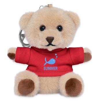 FISCH. STRAND. MEER. SURFEN. OZEAN. HUMOR. FEIERTAG - Teddy Schlüsselanhänger - Rot - Vorne