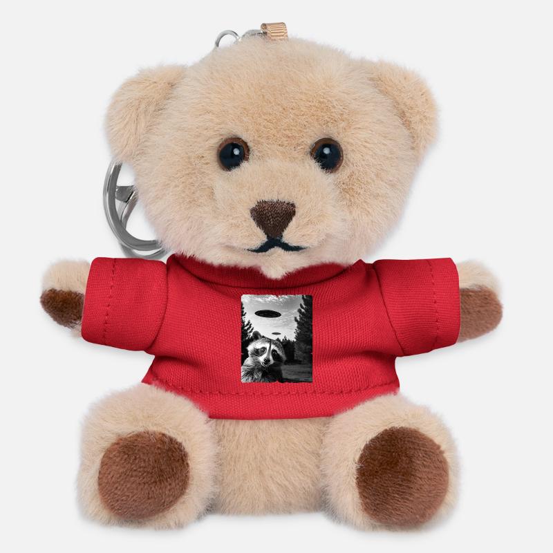 Waschbär Auserirdisch Invasion Uap Weirdcore - Teddy Schlüsselanhänger - Rot