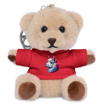 Alpaca - Teddy Keyring - red - Front