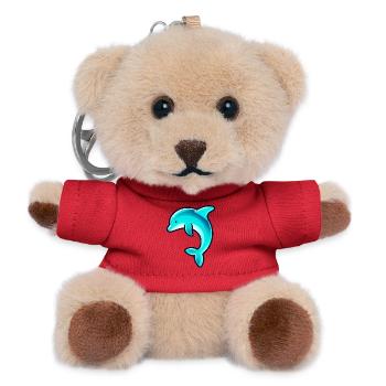 Dolphin - Teddy Keyring - red - Front