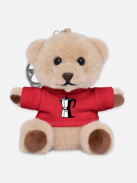 Espresso Kanne - Teddy Schlüsselanhänger - Rot
