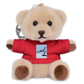 Wingfoil silhouette by the sea - Teddy Keyring - red - Front
