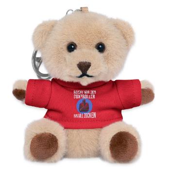 Gamer Gaming Father Father's Day Saying Gaming Dad - Teddy Keyring - red - Front